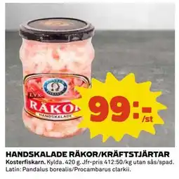 Coop Daglivs HANDSKALADE RÄKOR/KRÄFTSTJÄRTAR, SEK 99 erbjuda