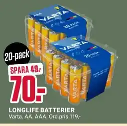 ÖoB LONGLIFE BATTERIER, SEK 70 erbjuda
