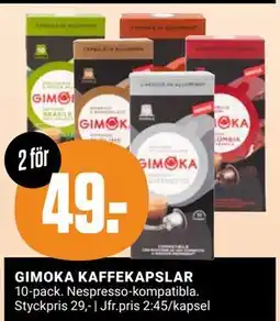 ÖoB GIMOKA KAFFEKAPSLAR, Medlemspris erbjuda
