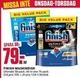ÖoB FINISH MASKINDISK, SEK 79 erbjuda