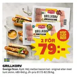 Coop Daglivs GRILLKORV, SEK 79 erbjuda