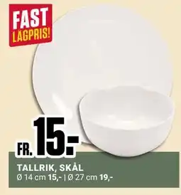 ÖoB TALLRIK, SKÅL erbjuda