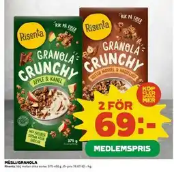 Coop Daglivs MÜSLI/GRANOLA, Medlemspris erbjuda