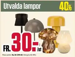 ÖoB Utvalda lampor erbjuda
