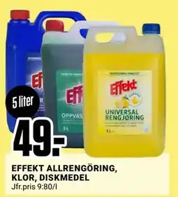 ÖoB EFFEKT ALLRENGÖRING, KLOR, DISKMEDEL, SEK 49 erbjuda