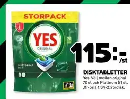 Coop Daglivs DISKTABLETTER, SEK 115 erbjuda