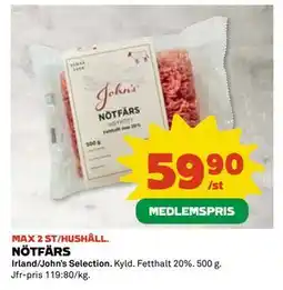 Coop Daglivs NÖTFÄRS, Medlemspris erbjuda