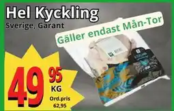 Supergrossen Hel Kyckling, SEK 49.95 erbjuda