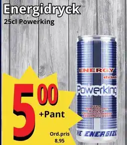 Supergrossen Powerking Energidryck, SEK 5 erbjuda