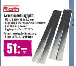 Hornbach ROTH Värmefördelningsplåt erbjuda