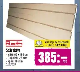 Hornbach ROTH Spårskiva erbjuda