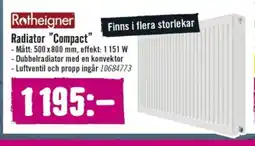 Hornbach ROTHEIGNER Radiator Compact erbjuda