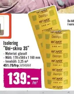 Hornbach Isolering Uni-skiva 35 erbjuda