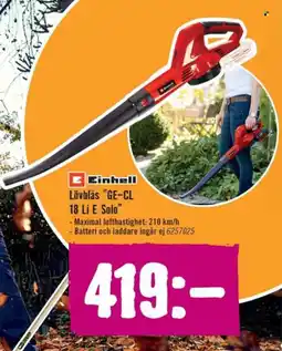 Hornbach EINHELL Lövblås GE-CL 18 Li E Solo erbjuda