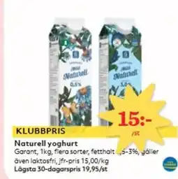 Hemköp GARANT Naturell yoghurt erbjuda