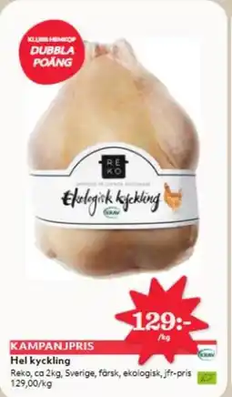 Hemköp REKO Hel kyckling erbjuda