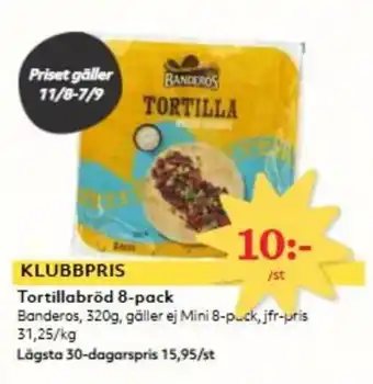 Hemköp BANDEROS Tortillabröd 8-pack erbjuda