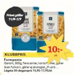 Hemköp GARANT Formpasta erbjuda