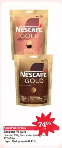 Hemköp NESCAFE Snabbkaffe Gold erbjuda
