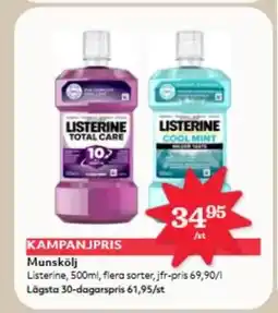 Hemköp LISTERINE Munskölj erbjuda