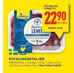Willys KYCKLINGDETALJER erbjuda