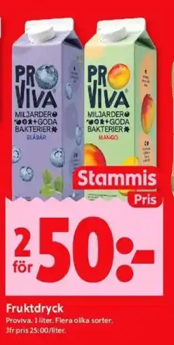 ICA Kvantum PROVIVA Fruktdryck erbjuda