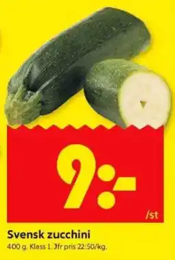 ICA Kvantum Svensk zucchini erbjuda