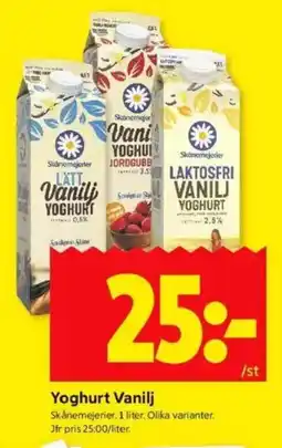 ICA Kvantum SKÅNEMEJERIER Yoghurt vanilj erbjuda