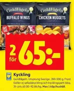 ICA Kvantum GULDFÅGELN Kyckling erbjuda