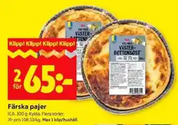 ICA Kvantum ICA Färska pajer erbjuda