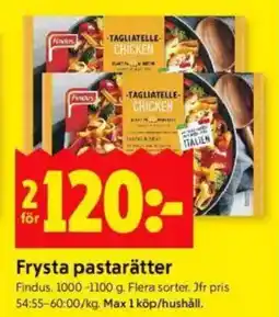 ICA Kvantum FINDUS Frysta pastarätter erbjuda