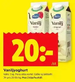 ICA Kvantum VALIO Vaniljyoghurt erbjuda