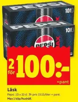 ICA Kvantum PEPSI Läsk erbjuda