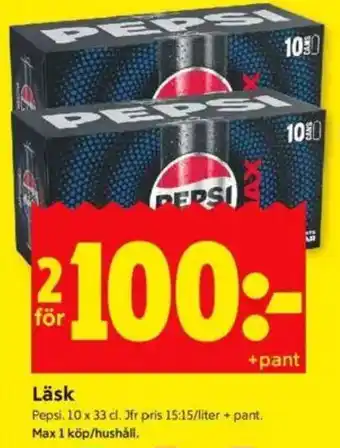 ICA Kvantum PEPSI Läsk erbjuda