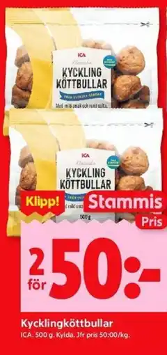 ICA Kvantum ICA Kycklingköttbullar erbjuda