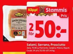 ICA Kvantum Salami, serrano, prosciutto erbjuda