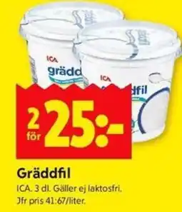 ICA Kvantum ICA Gräddfil erbjuda
