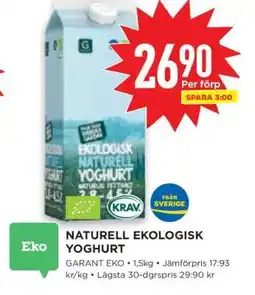 Willys NATURELL EKOLOGISK YOGHURT erbjuda