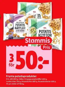ICA Kvantum ICA Frysta potatisprodukter erbjuda