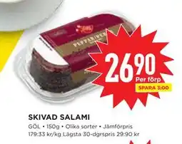 Willys Hemma SKIVAD SALAMI, SEK 26.9 erbjuda
