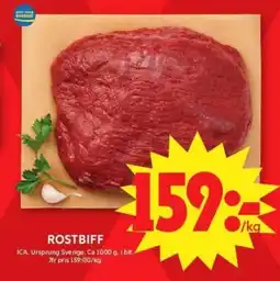 ICA Supermarket Rostbiff erbjuda