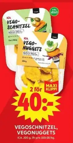 ICA Supermarket ICA Vegoschnitzel, vegonuggets erbjuda