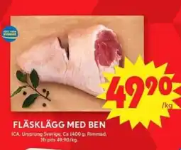 ICA Supermarket Fläsklägg med ben erbjuda