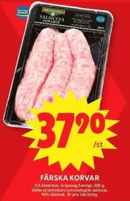 ICA Supermarket Färska korvar erbjuda