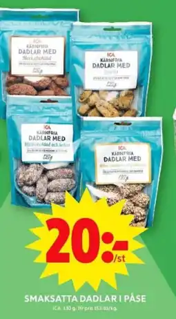 ICA Supermarket ICA Smaksatta dadlar i påse erbjuda