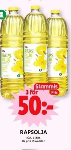 ICA Supermarket ICA Rapsolja erbjuda