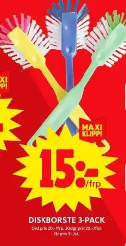 ICA Supermarket Diskborste 3-pack erbjuda