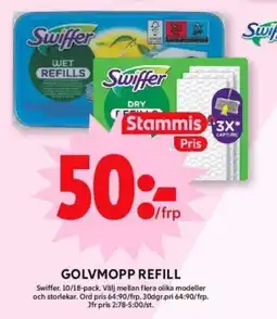ICA Supermarket SWIFFER Golvmopp refill erbjuda