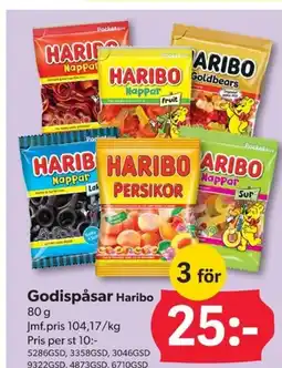 DollarStore Godispåsar Haribo erbjuda