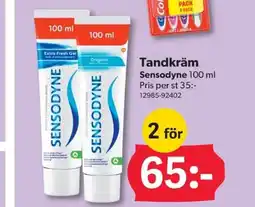 DollarStore Tandkräm Sensodyne erbjuda